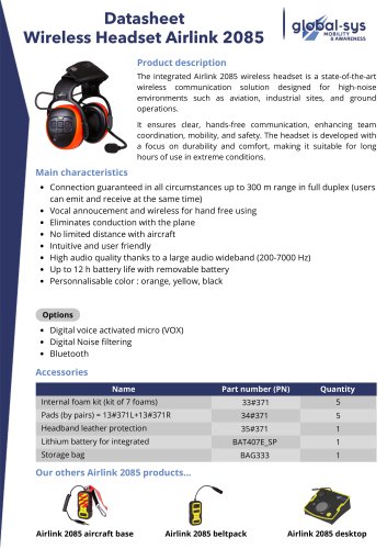 Wireless Headset Airlink 2085