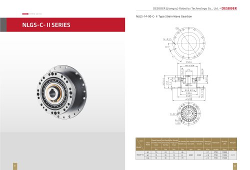 strain wave gearbox NLGS-C-II SERIES