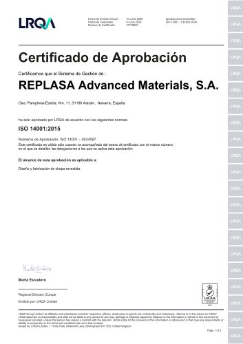 Replasa-ISO-14001-ES