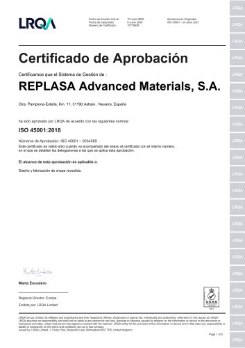 Replasa-ISO-45001-ES