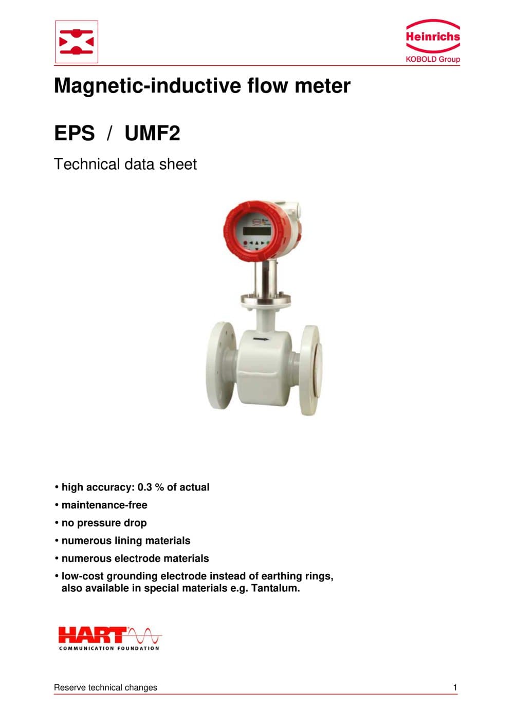 Magnetic-inductive flow meter - Heinrichs Messtechnik GmbH