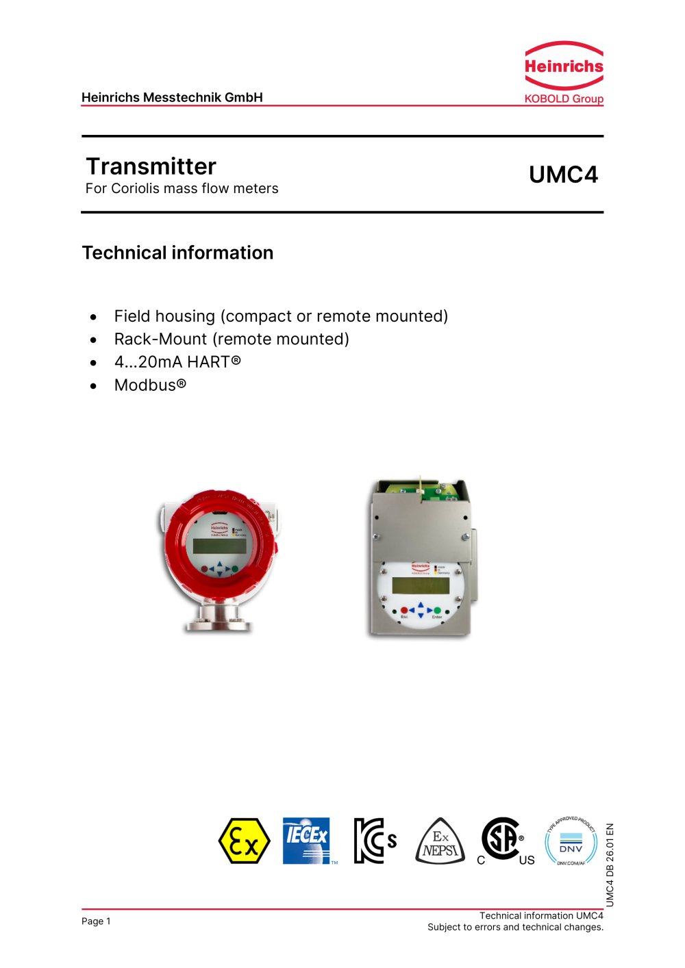 UMC4 - Heinrichs Messtechnik GmbH