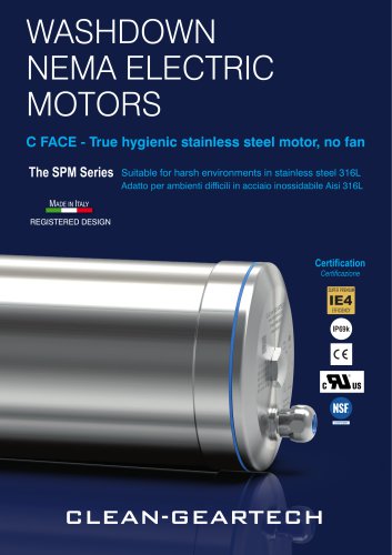 WASHDOWN NEMA ELECTRIC MOTORS The SPM Series