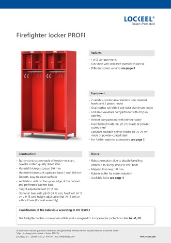 Firefighter locker PROFI