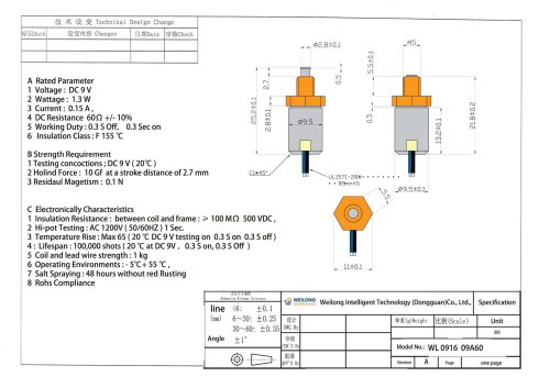 WL0916 Micro Tubular Solenoid Application