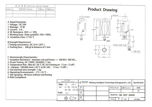 WL1037 Solenoid Push Pull Type Guide