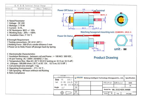 WL2532 Tubular Push Pull Solenoid