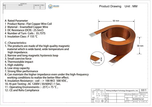 WL5058 Flat Wire Coil for Industrial Using Guide