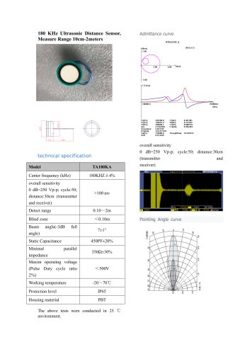 TA0180KA-Ultrasonic-Distance-Sensor-Datasheet