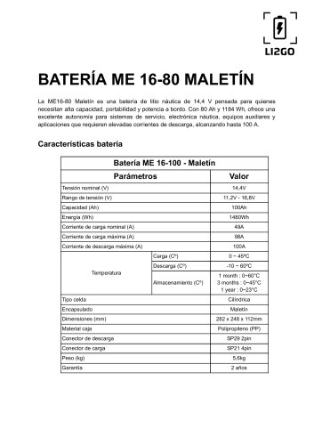 Ficha T&eacute;cnica ME 16-80 Malet&iacute;n