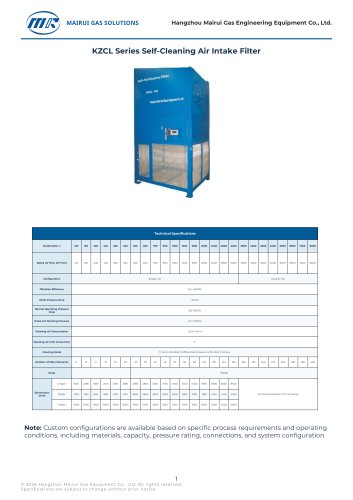 KZCL Series Self-Cleaning Air Intake Filter