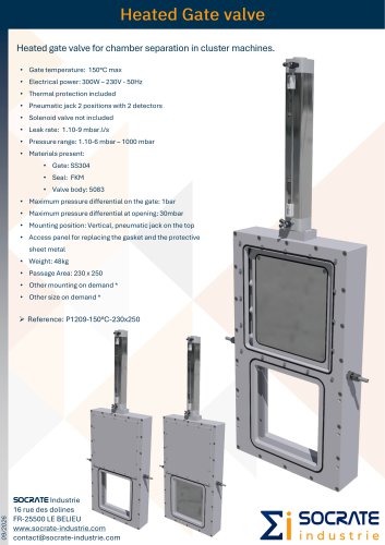 Heated Gate valve