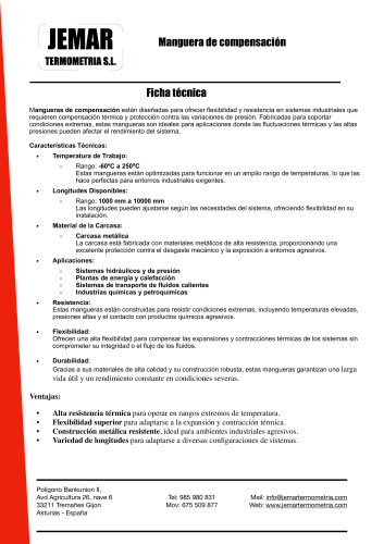 Manguera de compensaci&oacute;n