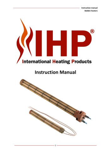 Instruction manual Bobbin heaters