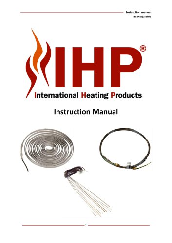 Instruction manual Heating cable