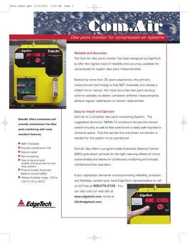 Product data sheet Comair