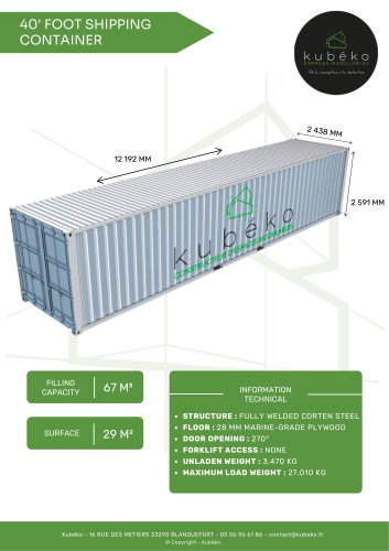 40' SHIPPING CONTAINER