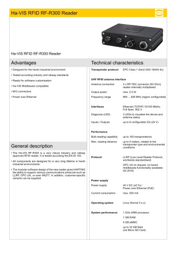 Ha-VIS RFID RF-R300 Reader