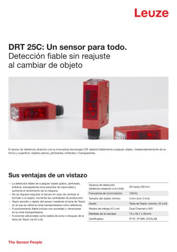 DRT 25C Dynamic reference diffuse sensor