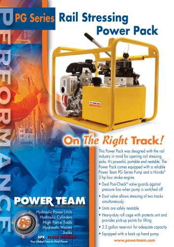 PG182 Series Rail Stressing Power Pack