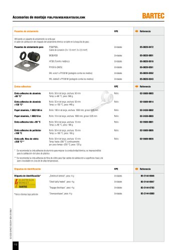 Installation Accessories PSBL/PSB/MSB/HSB/HTSB/EKL/EMK