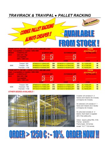 TRAVIRACK & TRAVIPAL PALLET RACKING