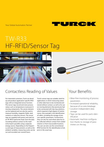 TW-R33 HF-RFID/Sensor Tag