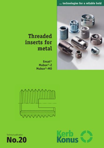 Threaded inserts for metal