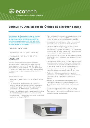 Serinus 40 Analizador de Oxidos de Nitrogeno