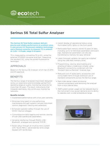 Serinus 56 Total Sulfur Analyser