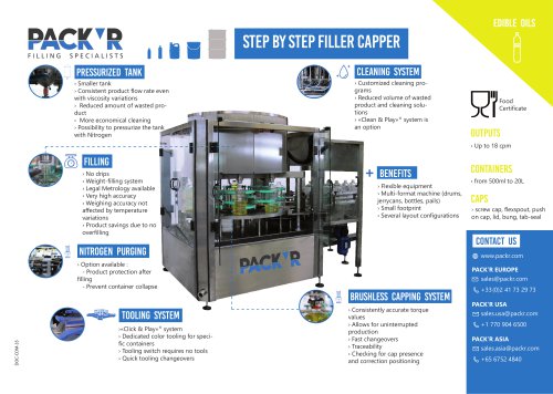 EDIBLE OILS STEP BY STEP FILLER CAPPER