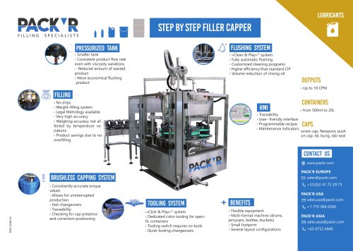 LUBRICANTS STEP BY STEP FILLER CAPPER