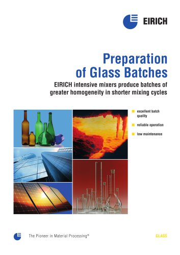 Preparation of Glass Batches