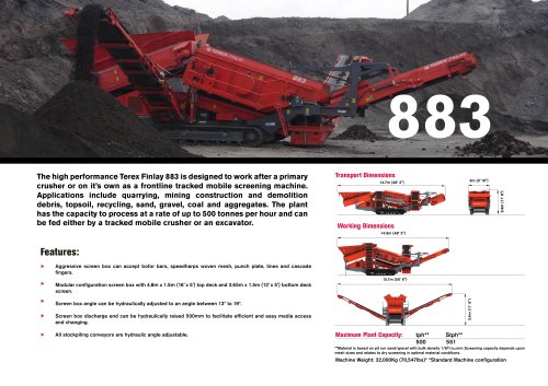 Terex® Finlay 883