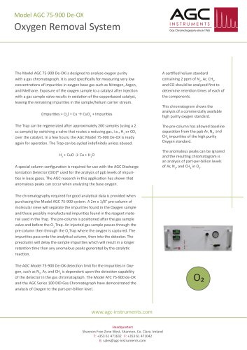 Oxygen Removal System AGC 75-900