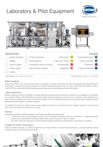 OMVE Productos y servicios - Plantas piloto alimentos