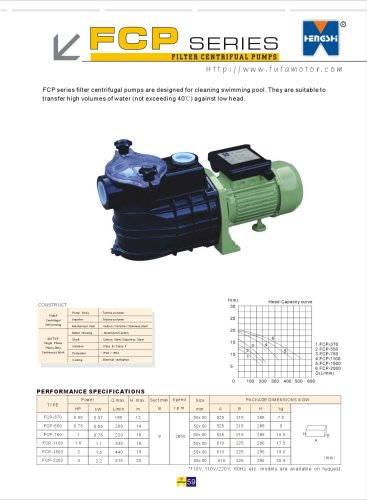 FCP series filter centrifugal pumps