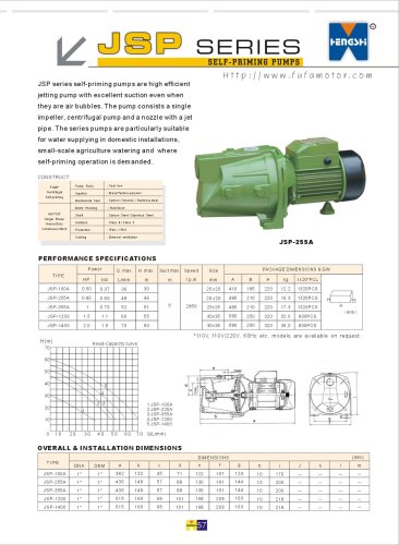 JSP series self-priming pumps