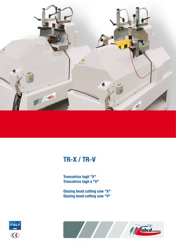 Cutting off machine for "V" cuts TR-X