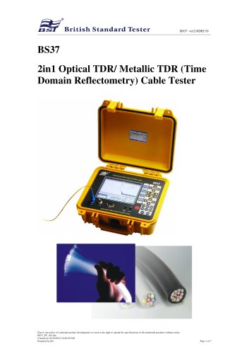 BS37-Cable Fault Locator