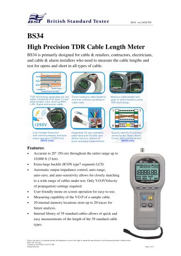 Cable Length Meter BS34