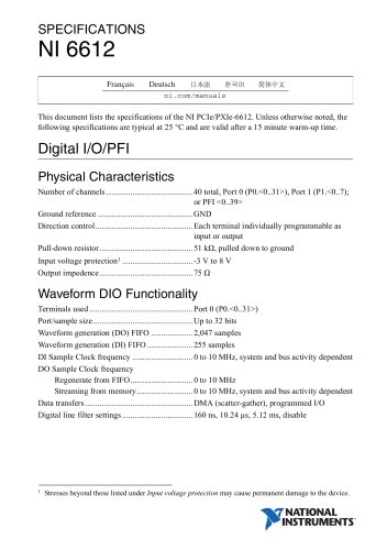 NI PXIe-6612