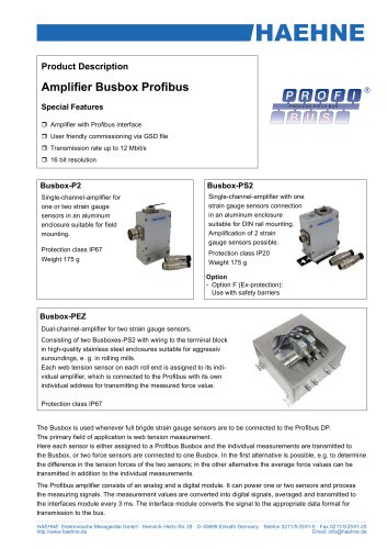 Amplifier Busbox Profibus