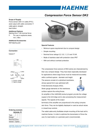 Compression Force Sensor DK2