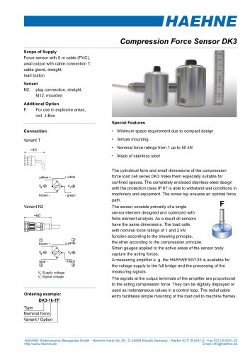 Compression Force Sensor DK3