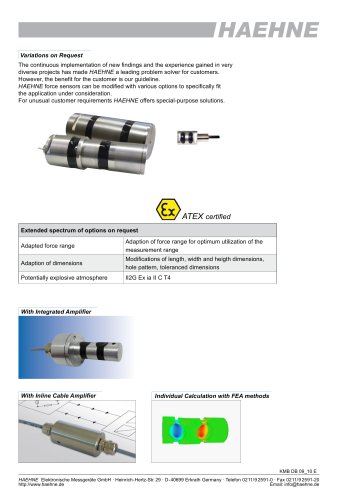 Custom Made Force Measuring Bolts