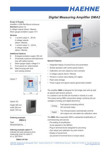 Digital Measuring Amplifier DMA2