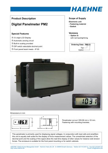 Digital Panelmeter PM2