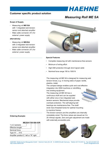 Force Measuring Roll MESA