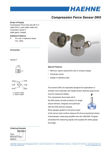 Miniatur Compression Force Sensor DK0